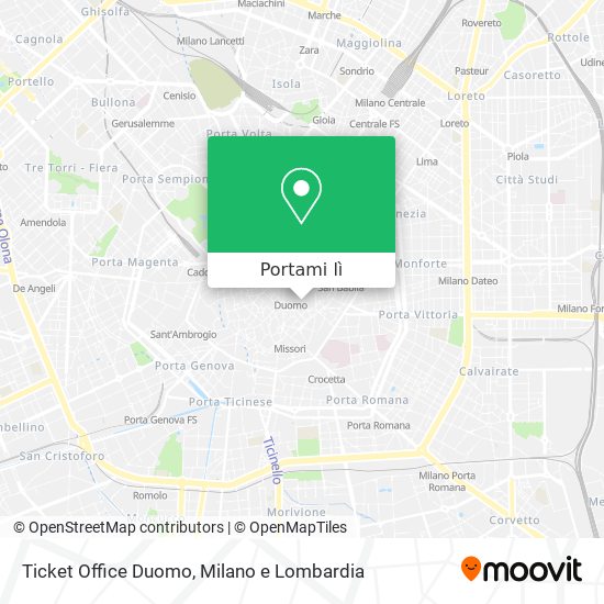 Mappa Ticket Office Duomo