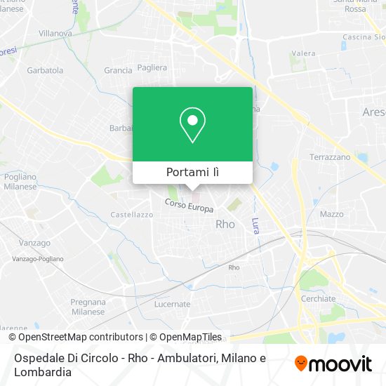 Mappa Ospedale Di Circolo - Rho - Ambulatori