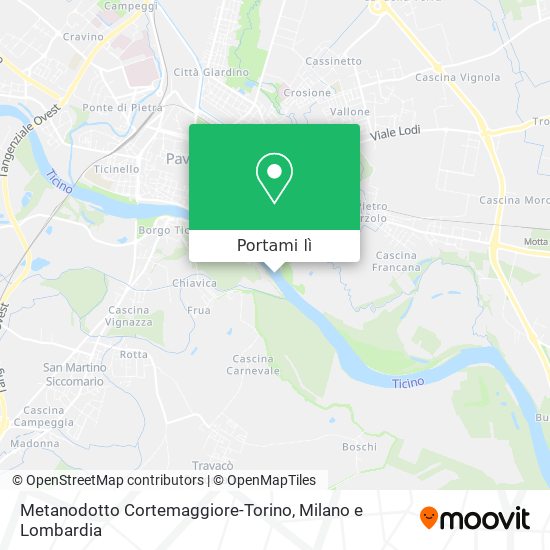 Mappa Metanodotto Cortemaggiore-Torino