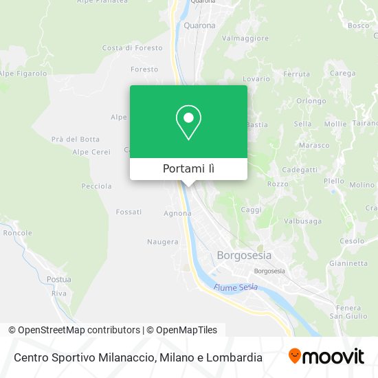 Mappa Centro Sportivo Milanaccio