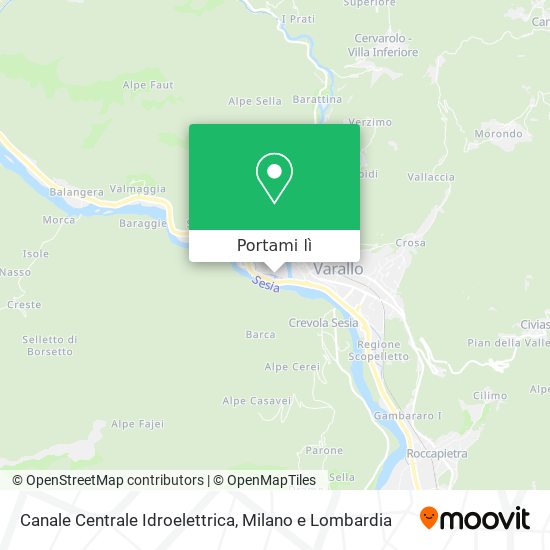 Mappa Canale Centrale Idroelettrica