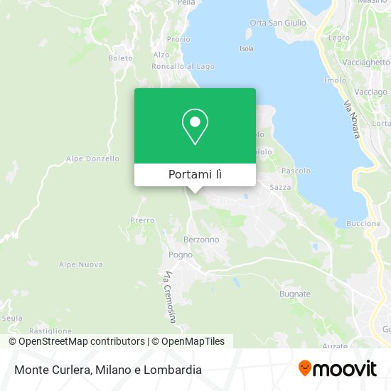 Mappa Monte Curlera