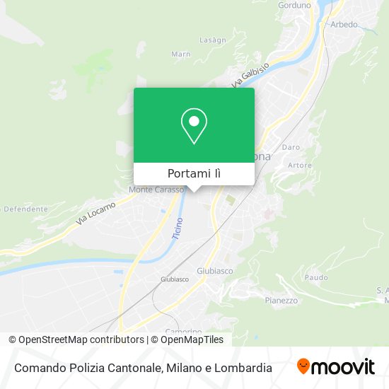 Mappa Comando Polizia Cantonale
