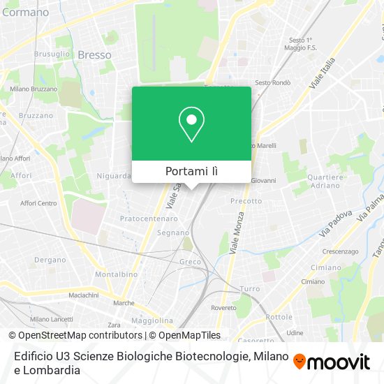 Mappa Edificio U3 Scienze Biologiche Biotecnologie