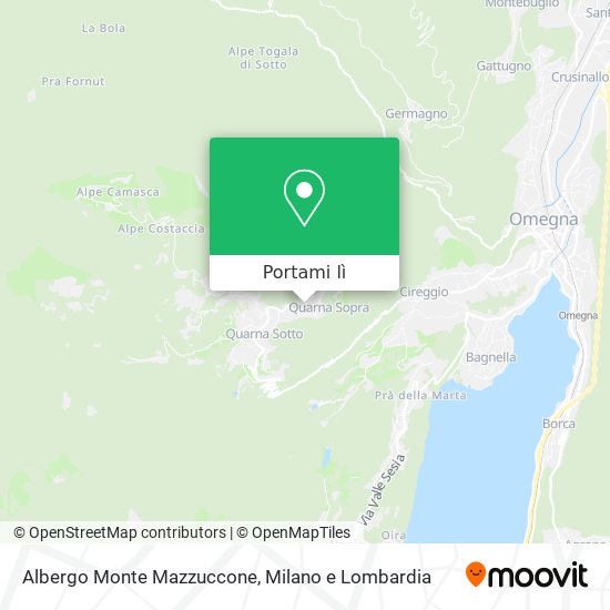 Mappa Albergo Monte Mazzuccone