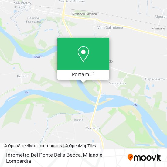 Mappa Idrometro Del Ponte Della Becca