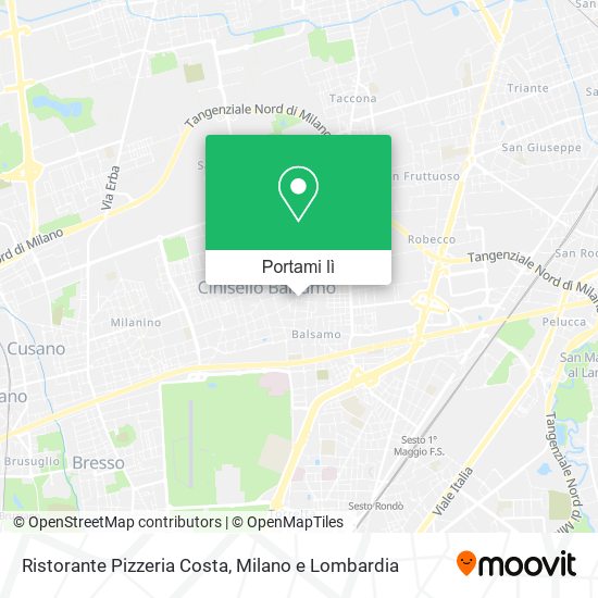 Mappa Ristorante Pizzeria Costa