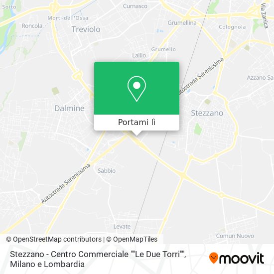 Mappa Stezzano - Centro Commerciale ""Le Due Torri""
