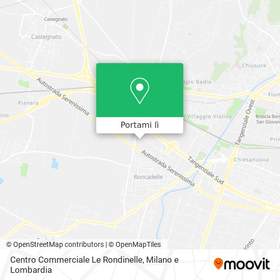 Mappa Centro Commerciale Le Rondinelle
