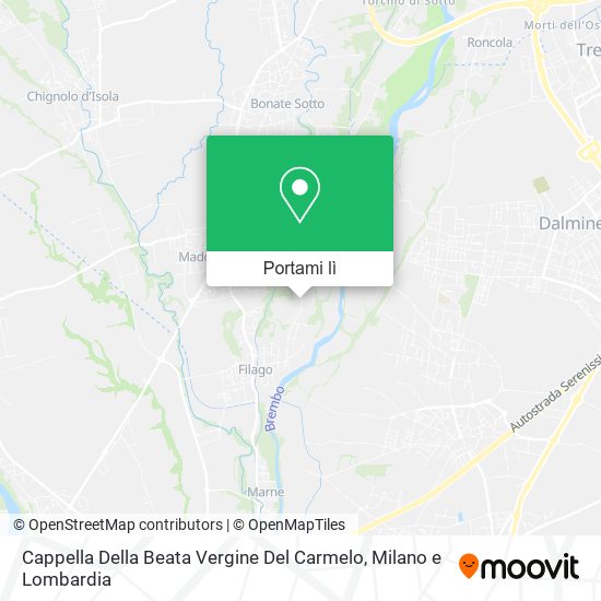 Mappa Cappella Della Beata Vergine Del Carmelo