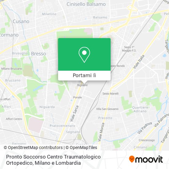 Mappa Pronto Soccorso Centro Traumatologico Ortopedico