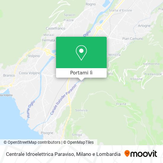 Mappa Centrale Idroelettrica Paraviso