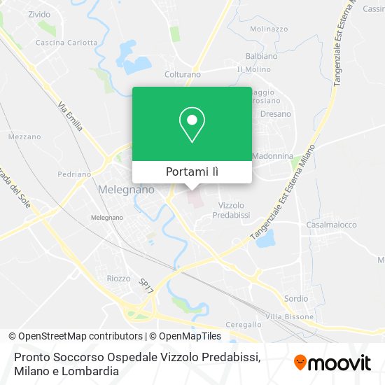 Mappa Pronto Soccorso Ospedale Vizzolo Predabissi