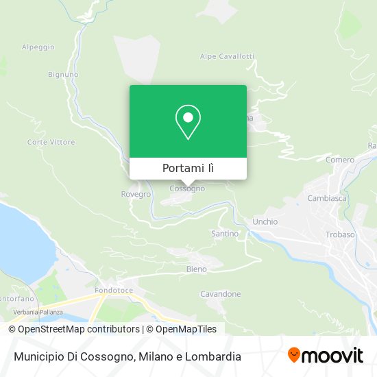Mappa Municipio Di Cossogno