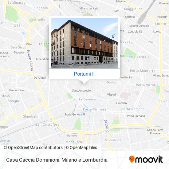 Mappa Casa Caccia Dominioni