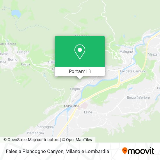 Mappa Falesia Piancogno Canyon