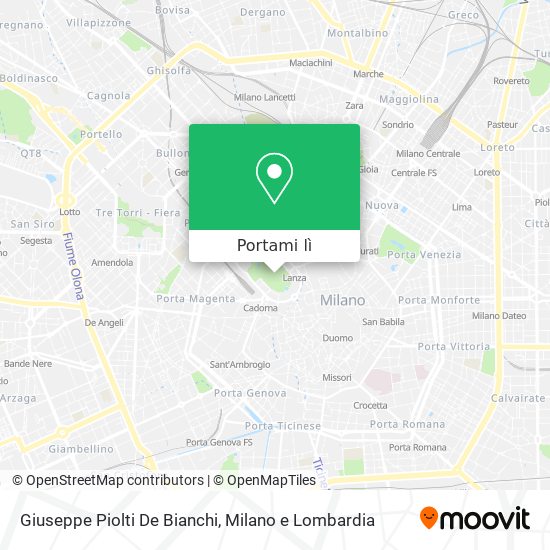 Mappa Giuseppe Piolti De Bianchi