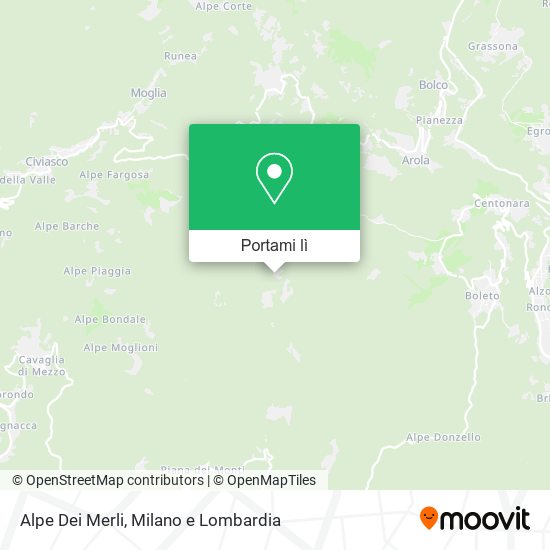 Mappa Alpe Dei Merli