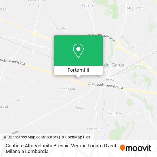Mappa Cantiere Alta Velocità Brescia-Verona Lonato Ovest