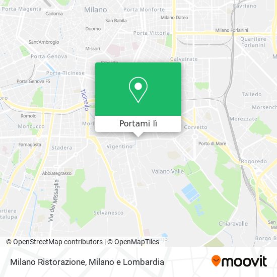 Mappa Milano Ristorazione