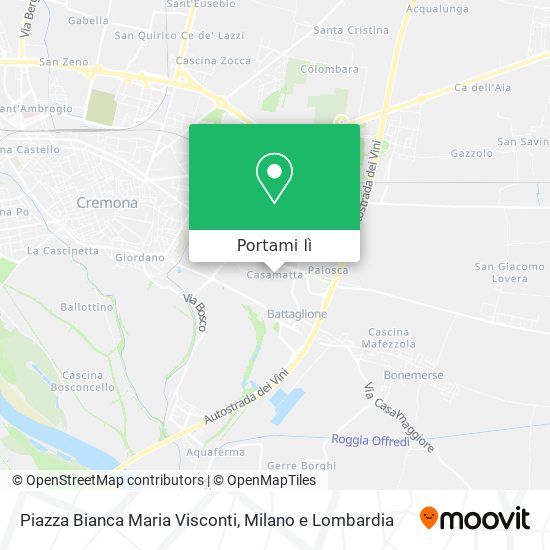 Mappa Piazza Bianca Maria Visconti