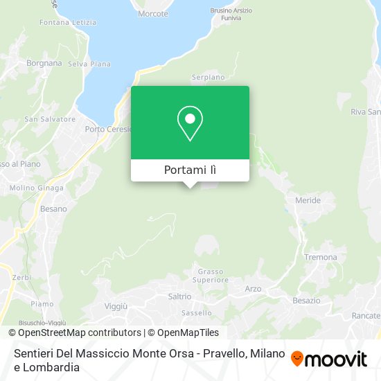 Mappa Sentieri Del Massiccio Monte Orsa - Pravello