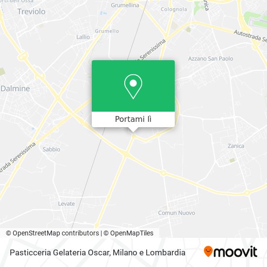 Mappa Pasticceria Gelateria Oscar