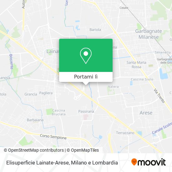 Mappa Elisuperficie Lainate-Arese