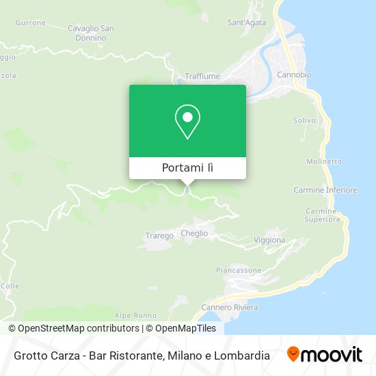 Mappa Grotto Carza - Bar Ristorante