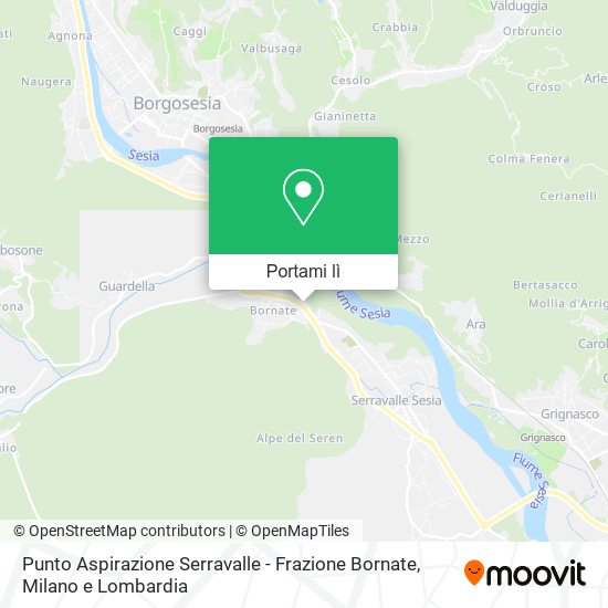 Mappa Punto Aspirazione Serravalle - Frazione Bornate
