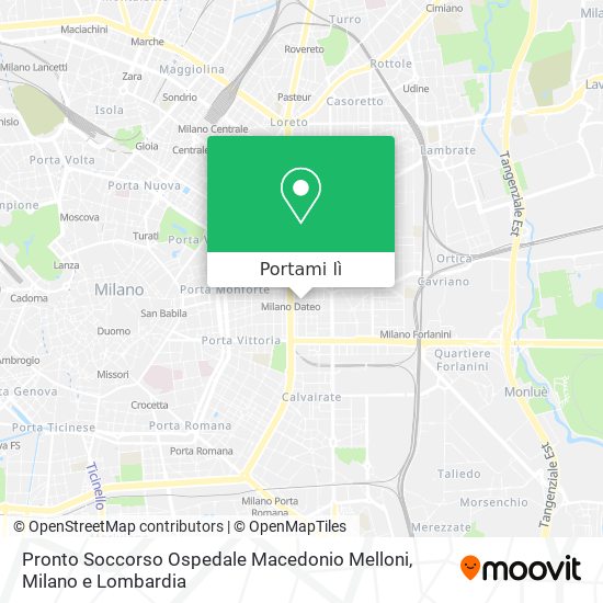 Mappa Pronto Soccorso Ospedale Macedonio Melloni