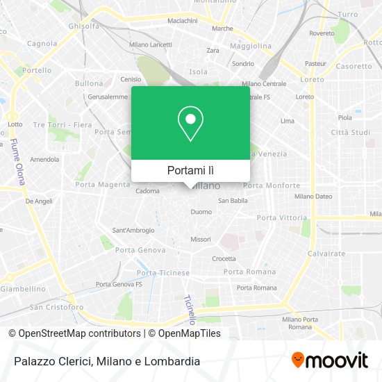 Mappa Palazzo Clerici