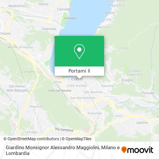 Mappa Giardino Monsignor Alessandro Maggiolini