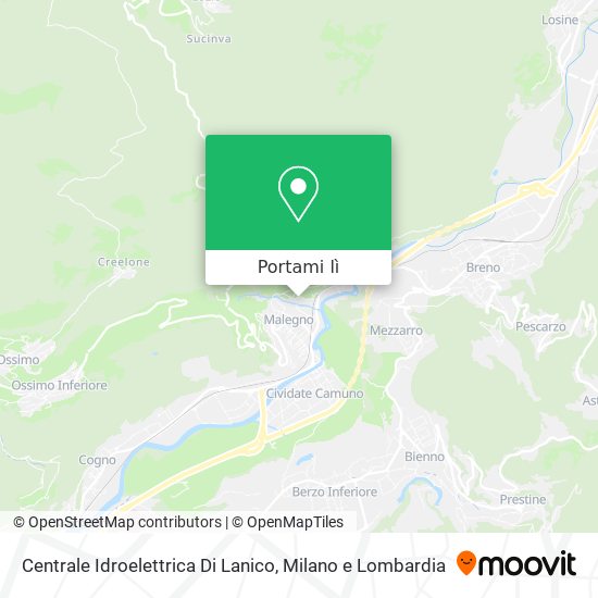 Mappa Centrale Idroelettrica Di Lanico