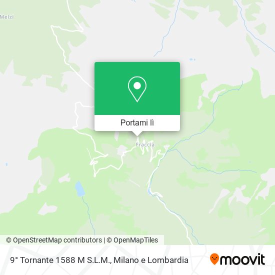 Mappa 9° Tornante 1588 M S.L.M.