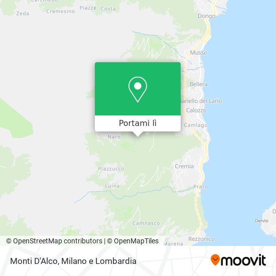 Mappa Monti D'Alco