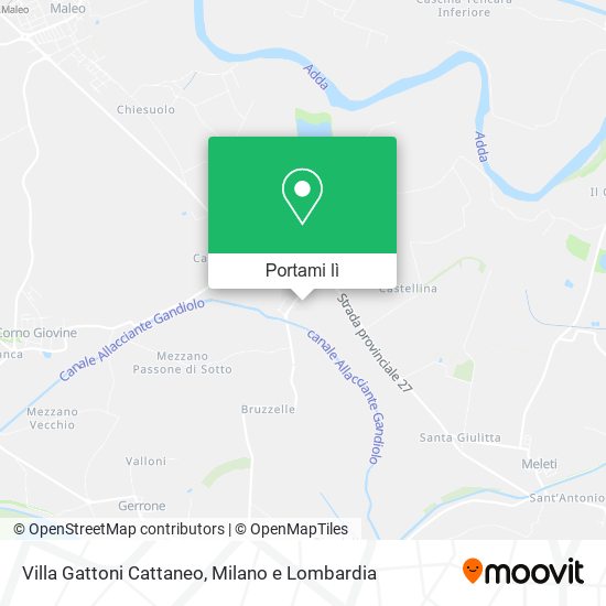 Mappa Villa Gattoni Cattaneo