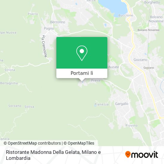 Mappa Ristorante Madonna Della Gelata