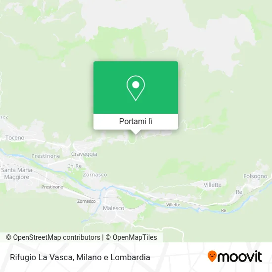 Mappa Rifugio La Vasca