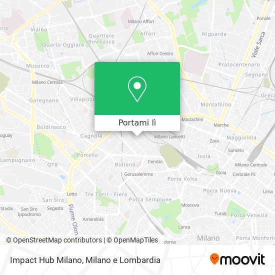 Mappa Impact Hub Milano