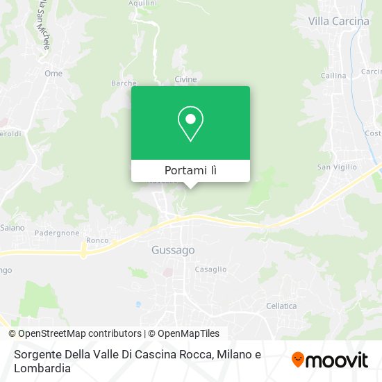 Mappa Sorgente Della Valle Di Cascina Rocca