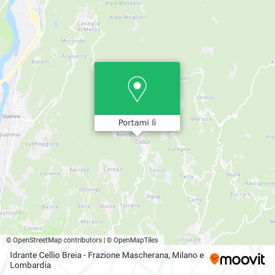 Mappa Idrante Cellio Breia - Frazione Mascherana