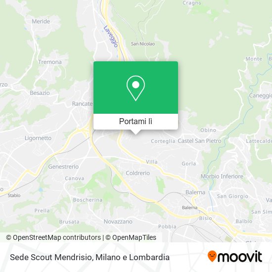 Mappa Sede Scout Mendrisio