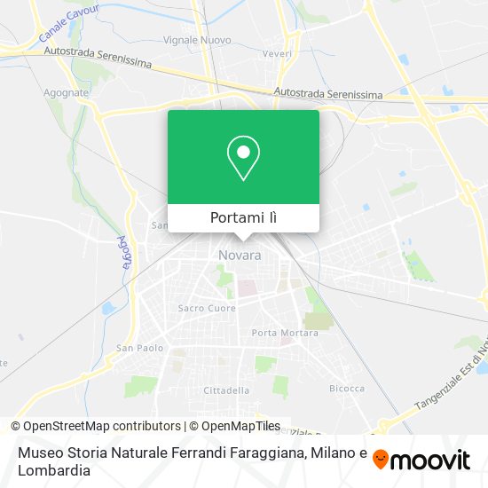 Mappa Museo Storia Naturale Ferrandi Faraggiana