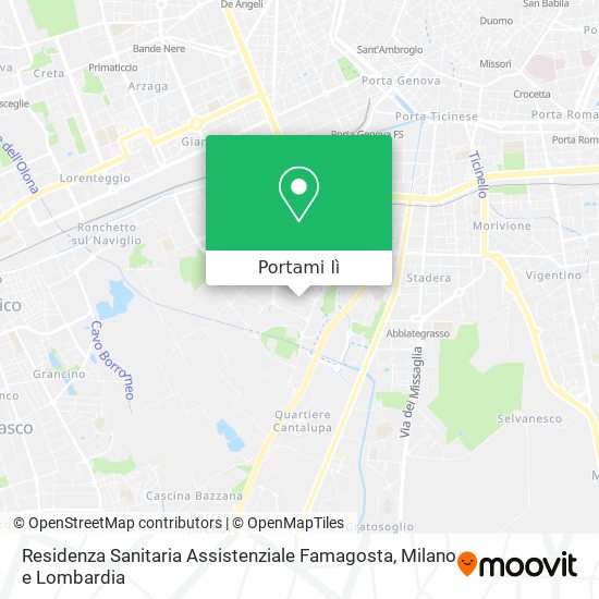 Mappa Residenza Sanitaria Assistenziale Famagosta