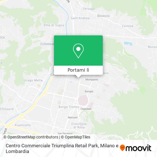 Mappa Centro Commerciale Triumplina Retail Park