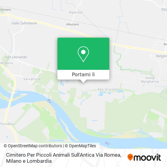Mappa Cimitero Per Piccoli Animali Sull'Antica Via Romea