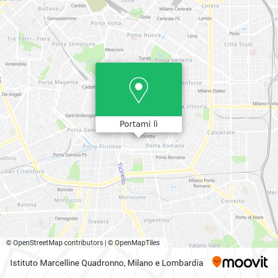 Mappa Istituto Marcelline Quadronno