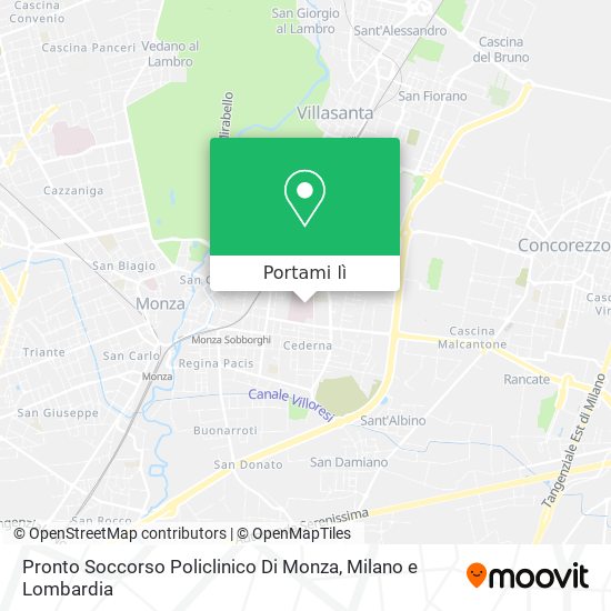 Mappa Pronto Soccorso Policlinico Di Monza