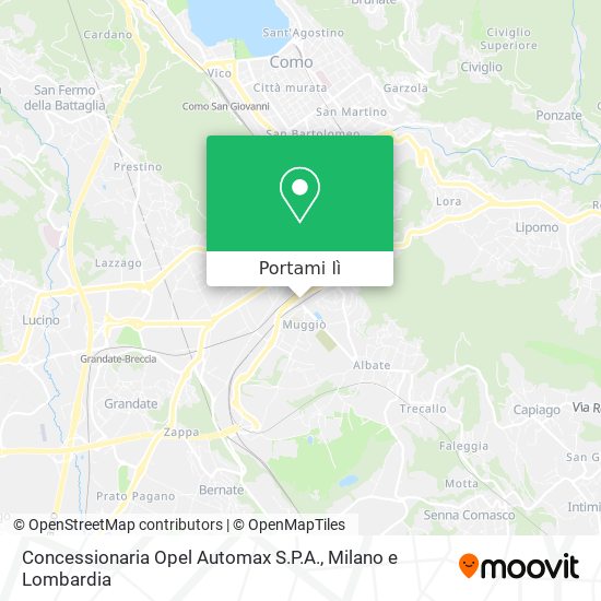 Mappa Concessionaria Opel Automax S.P.A.